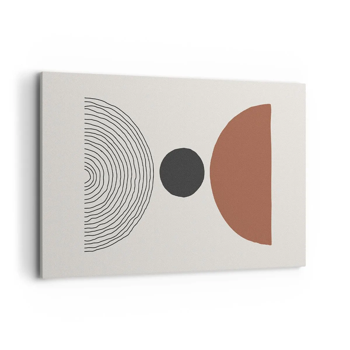 Obraz na płótnie - Abstrakcyjne figury geometryczne w ciepłych barwach - 120x80cm - W centrum uwagi - Nowoczesna dekoracja ścienna do salonu, kuchni i sypialni ARTTOR