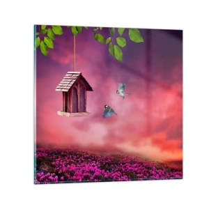 Obraz na szkle - Zaproszenie na kolację - 60x60 cm