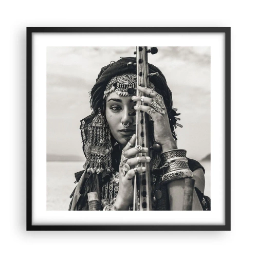 Plakat w czarnej ramie - Sama muzyka orientu - 50x50 cm