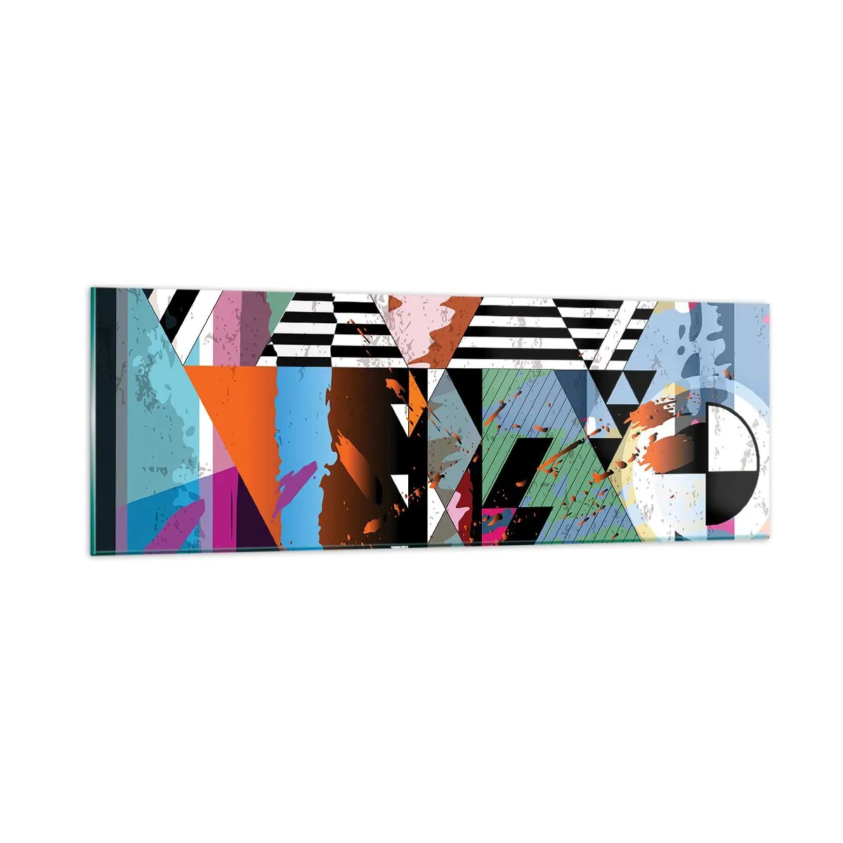 Obraz na szkle - Geometrycznie i organicznie - 90x30 cm