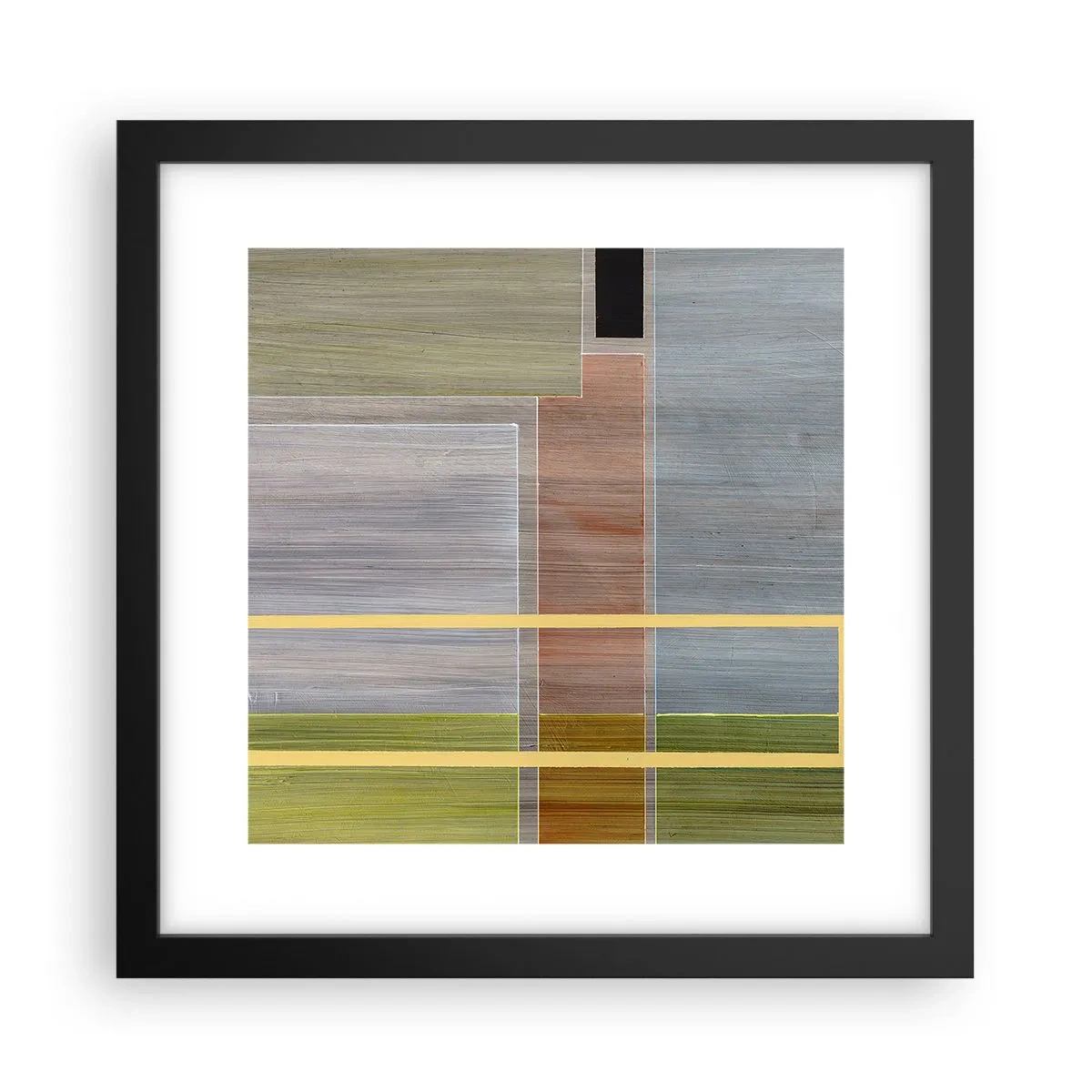 Plakat w czarnej ramie - Prosto i spokojnie - 30x30 cm