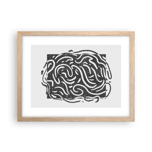 Plakat w ramie jasny dąb - Abstrakcja: taniec radości - 40x30 cm