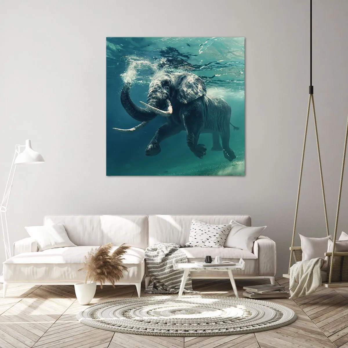 Obraz na płótnie - Wszyscy lubią pływać - 50x50 cm