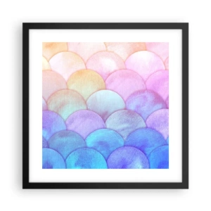 Plakat w czarnej ramie - Perłowa łuska - 40x40 cm