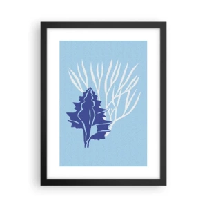 Plakat w czarnej ramie - Liściaste formy - 30x40 cm