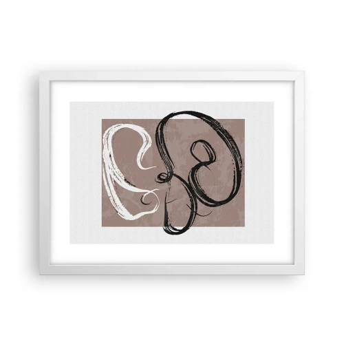 Plakat w białej ramie - Kompozycja – poszukiwanie pełni - 40x30 cm