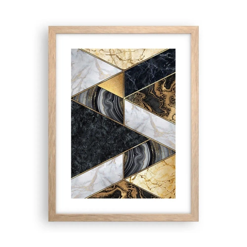 Plakat w ramie jasny dąb - Kamień przy kamieniu - 30x40 cm