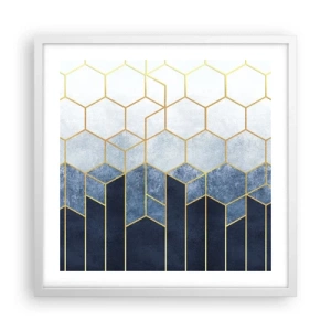 Plakat w białej ramie - Kompozycja w synkopowym rytmie - 50x50 cm