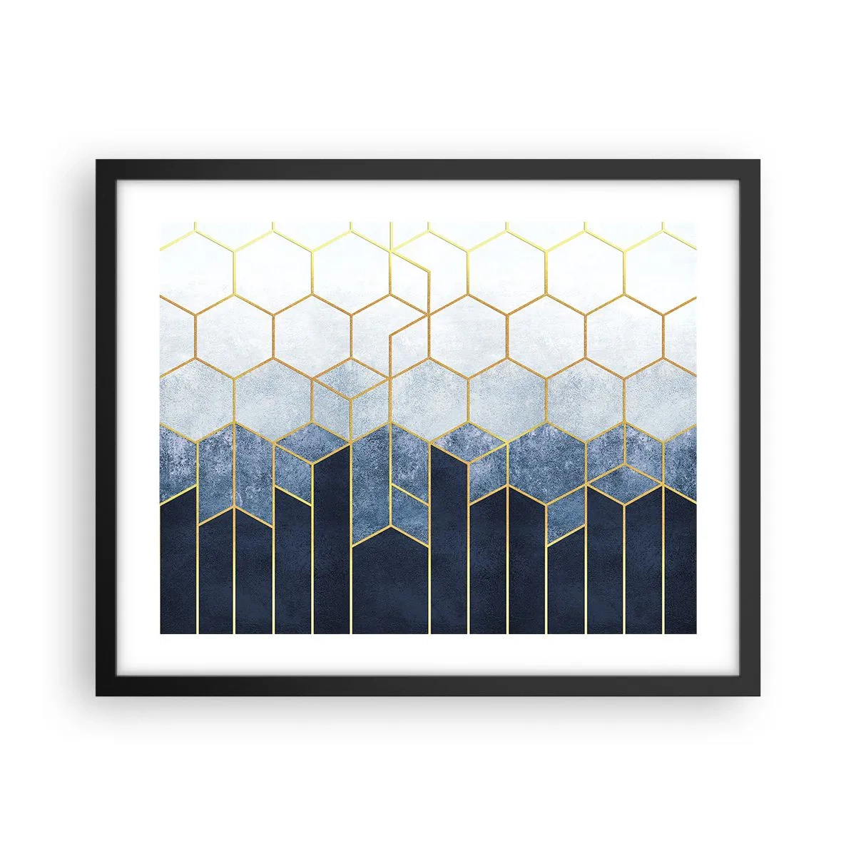 Plakat w czarnej ramie - Kompozycja w synkopowym rytmie - 50x40 cm