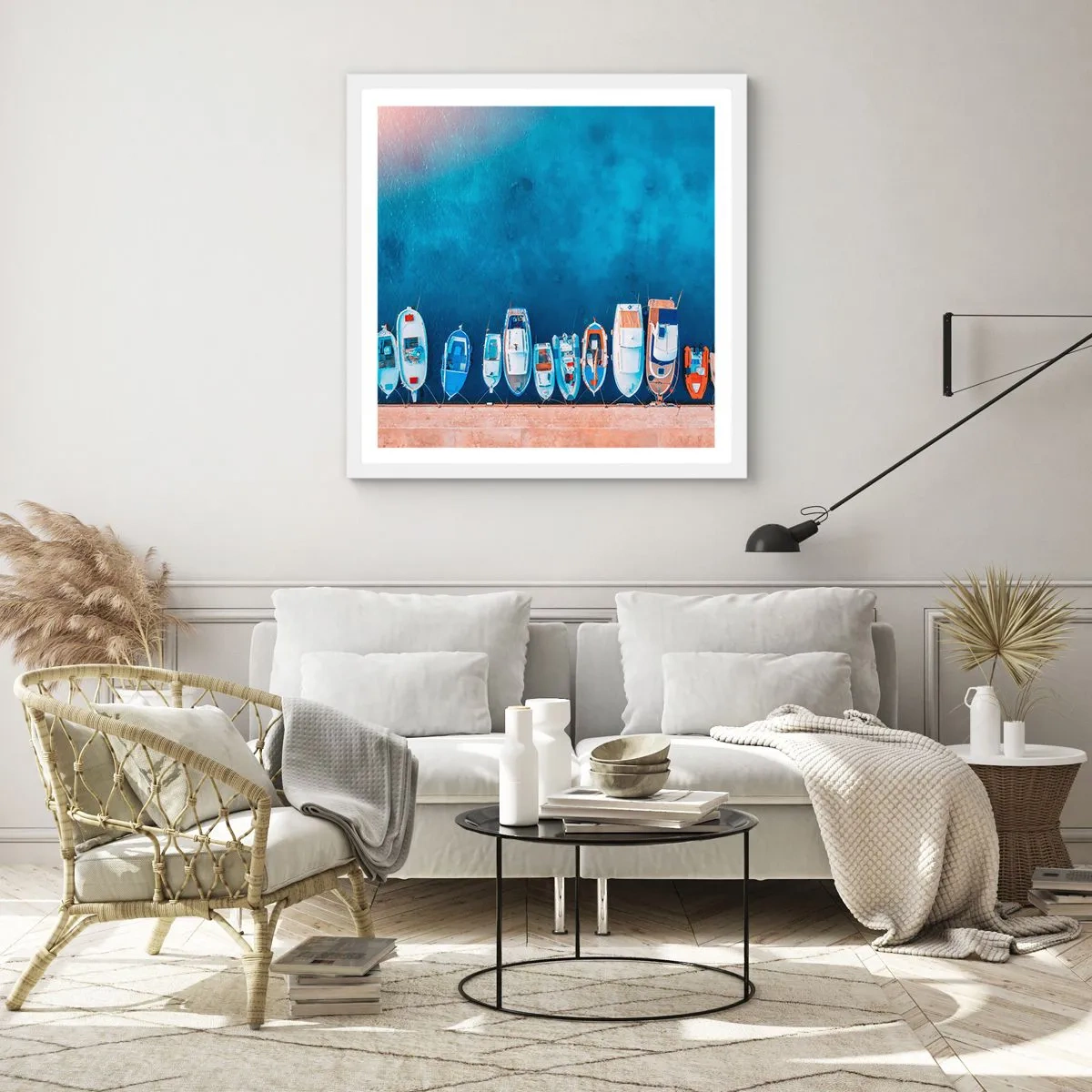 Plakat w białej ramie - W jednym rzędzie - 40x40 cm