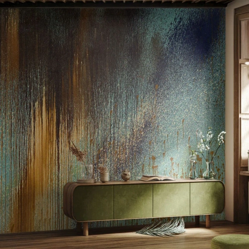 Fototapeta Standard Eco - Nieprzypadkowa barwna kompozycja - Abstrakcja, Industrialny, Farba - 300x210 cm