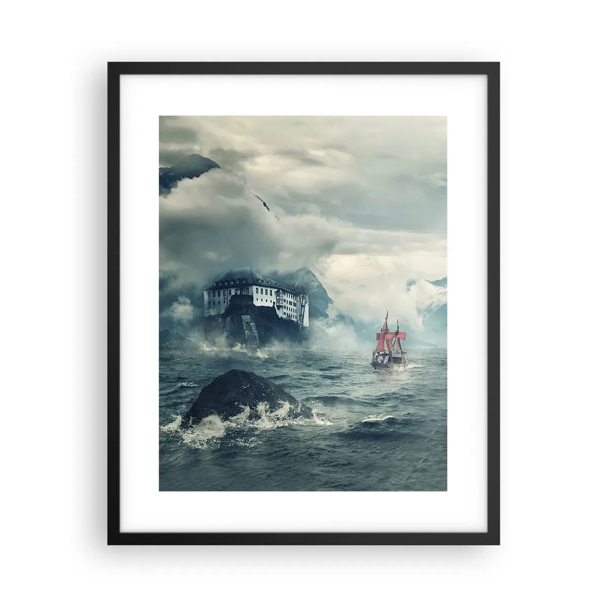 Plakat w czarnej ramie - Na magicznych wodach - 40x50 cm