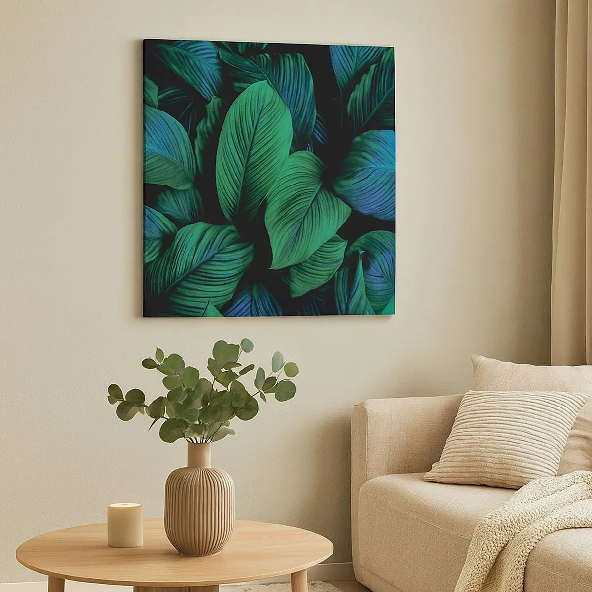 Obraz na płótnie - W zielonym tłumie - 30x30 cm