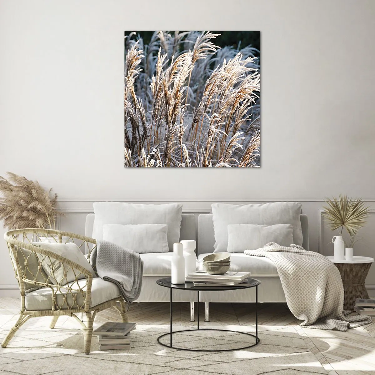 Obraz na szkle - Szronem ustrojone - 60x60 cm