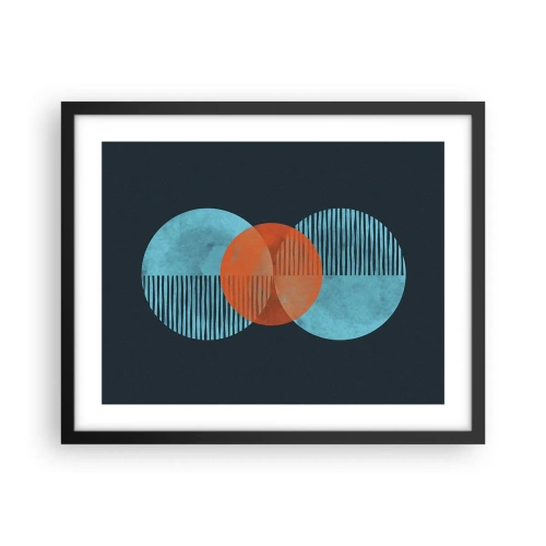 Plakat w czarnej ramie - Kompozycja symetryczna - 50x40 cm