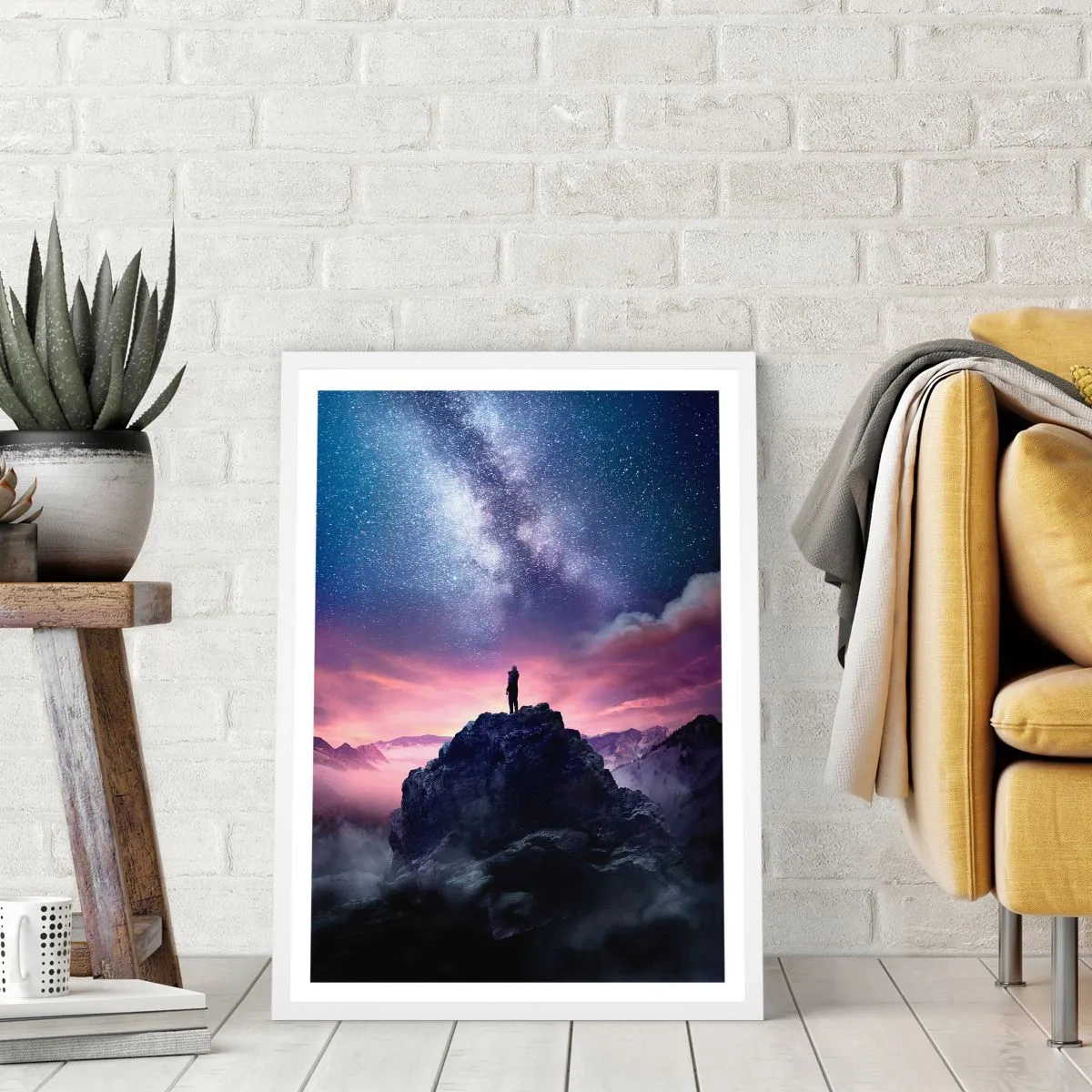 Plakat w białej ramie - I poczuł życie - 70x100 cm