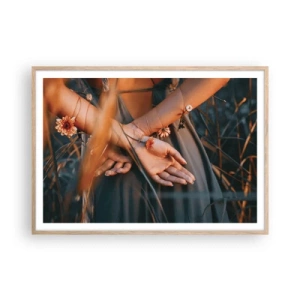 Plakat w ramie jasny dąb - Związana z naturą - 100x70 cm