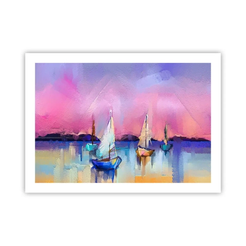 Plakat - Kierunek: szerokie wody - 70x50 cm