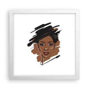 Plakat w białej ramie - Słodka jak czekolada - 30x30 cm