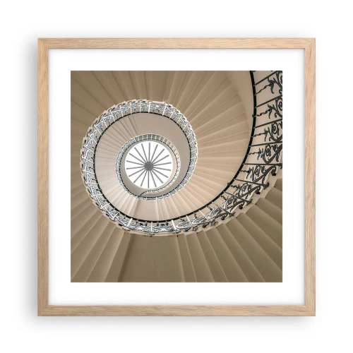 Plakat w ramie jasny dąb - W środku muszli - 40x40 cm