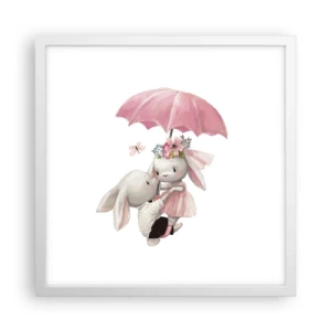 Plakat w białej ramie - To właśnie miłość - 40x40 cm