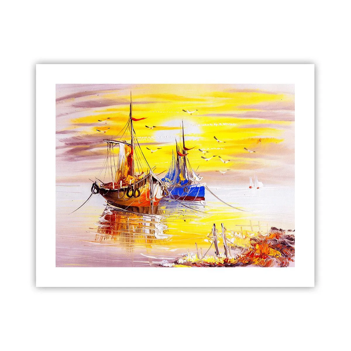 Plakat - Zasłużony odpoczynek w porcie - 50x40 cm