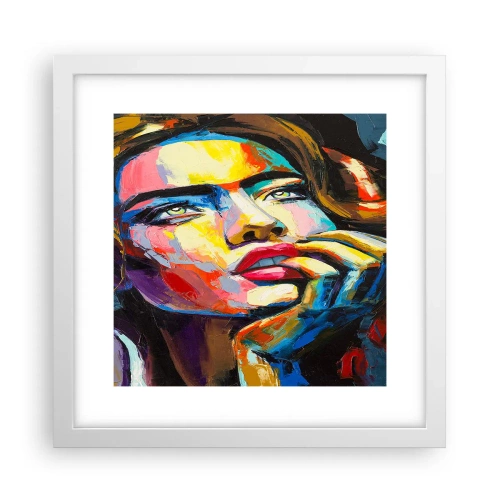 Plakat w białej ramie - Marzenia jak ptaki szybują po niebie - 30x30 cm