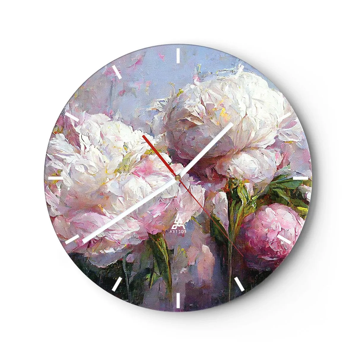 Zegar ścienny - Kipiący życiem bukiet - 40x40 cm