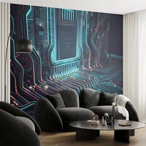 Fototapeta Premium Canvas - Tak sobie myślę… - Technologia, Komputer, Procesor - 350x256 cm