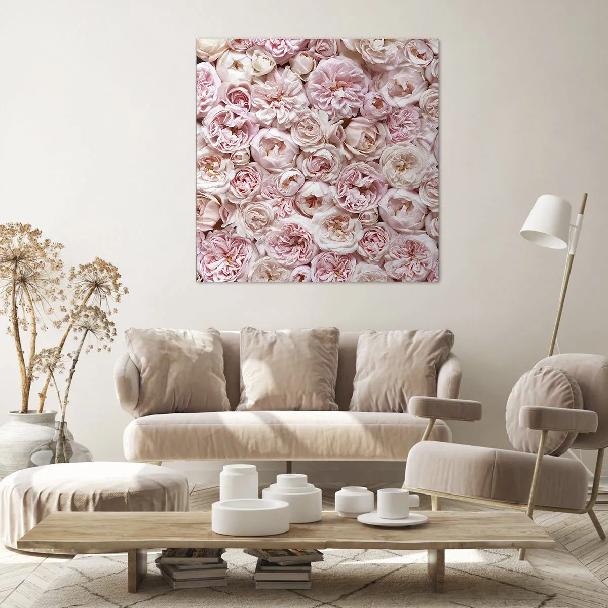 Obraz na płótnie - Usłane różami - 70x70 cm
