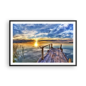 Plakat w czarnej ramie - Wiatr idzie na spoczynek - 91x61 cm