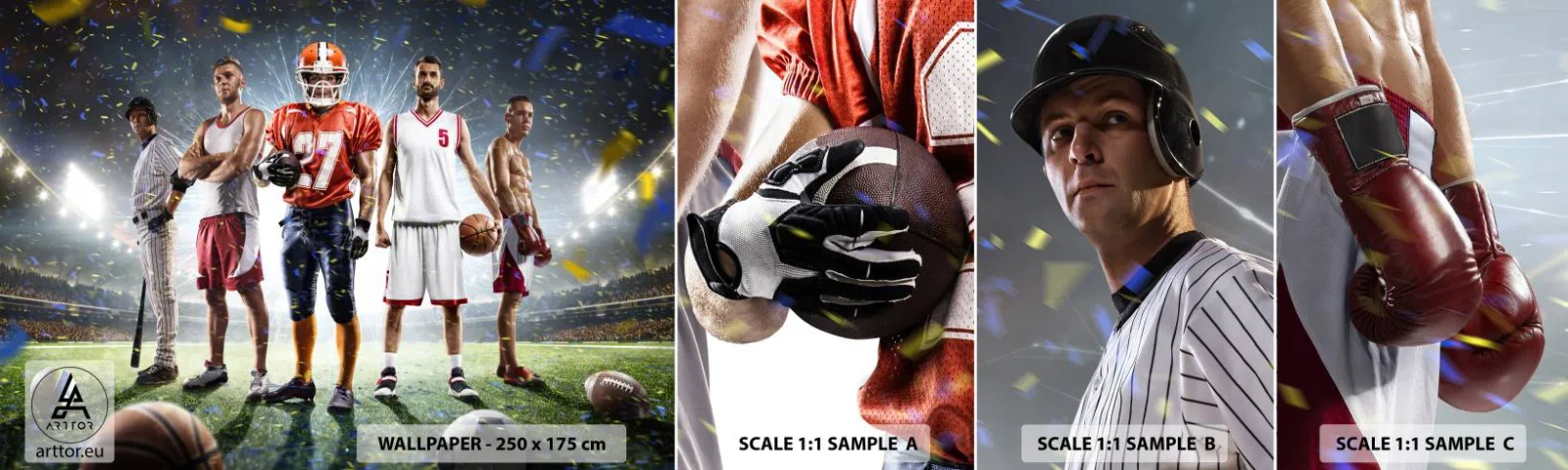 Fototapeta Próbka Samoprzylepna Deluxe Sticker - Gladiatorzy boisk - Sport, Sportowiec, Piłka Nożna - 100x30 cm