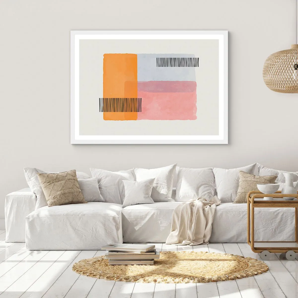Plakat w białej ramie - Z kąta w kąt - 100x70 cm