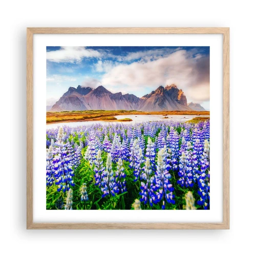 Plakat w ramie jasny dąb - Siła i surowość obok łagodności - 50x50 cm