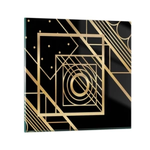 Obraz na szkle - Złota geometria - 70x70 cm