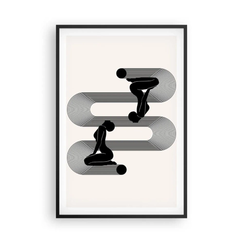 Plakat w czarnej ramie - Zmysłowa symetria - 61x91 cm