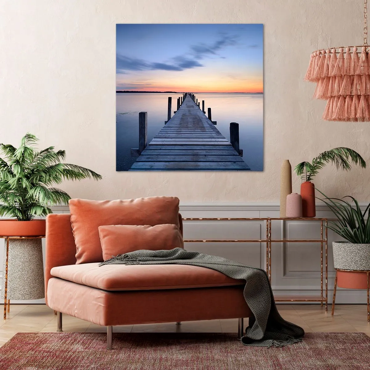 Obraz na płótnie - Spokój pogodnego zmierzchu - 40x40 cm