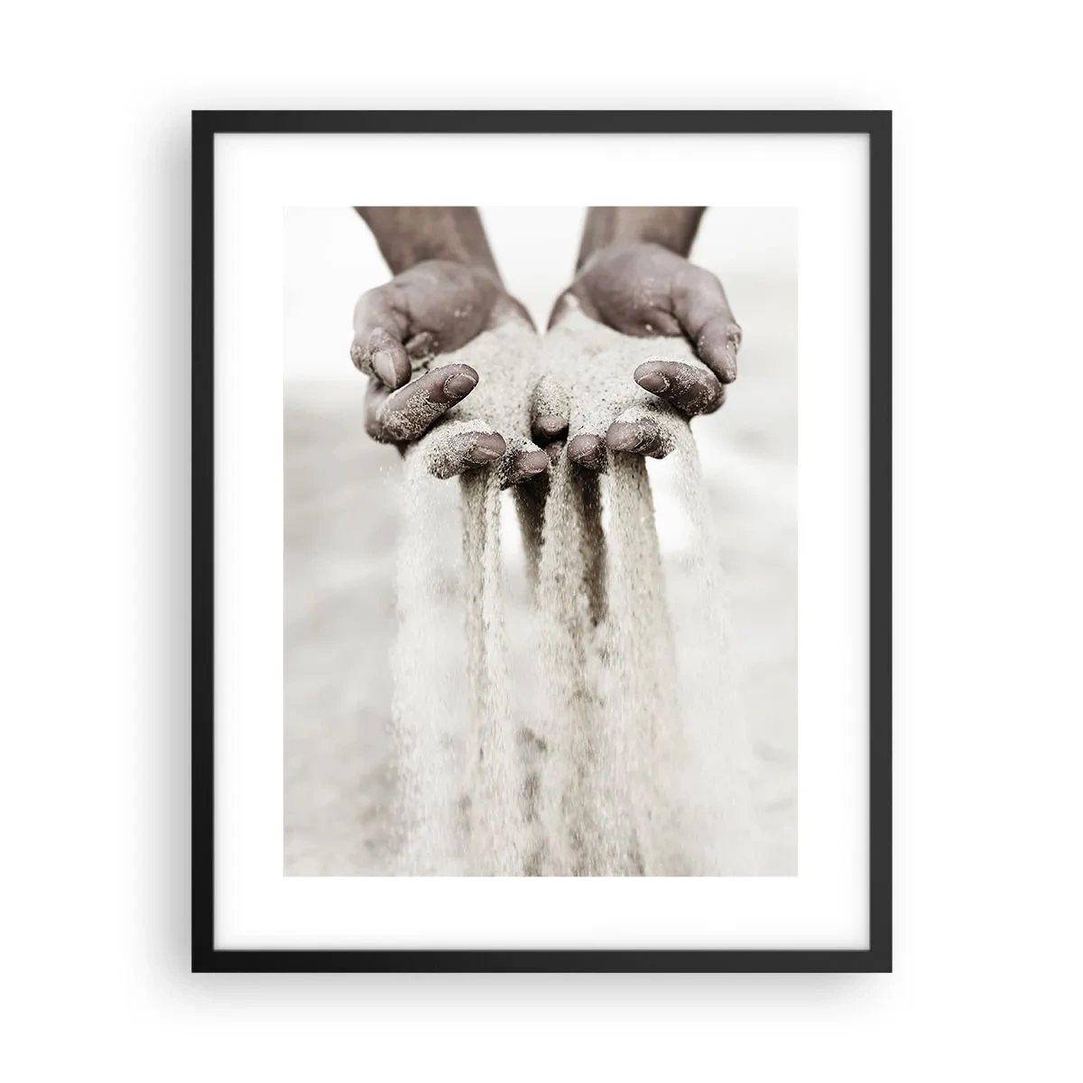 Plakat w czarnej ramie - Tymi rękoma… - 40x50 cm