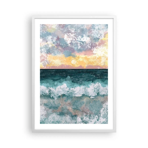 Plakat w białej ramie - Woda, światło, powietrze - 50x70 cm