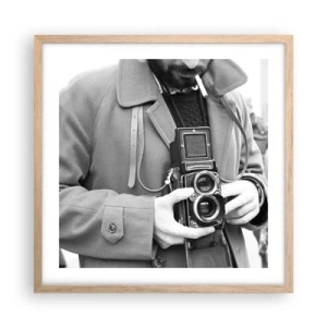 Plakat w ramie jasny dąb - W stylu retro - 50x50 cm