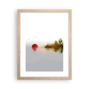 Plakat w ramie jasny dąb - Obietnica spokoju - 30x40 cm