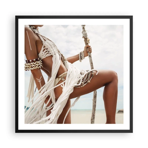 Plakat w czarnej ramie - Kapłanka słońca - 60x60 cm