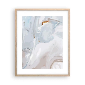 Plakat w ramie jasny dąb - Biel wypiętrzona - 40x50 cm