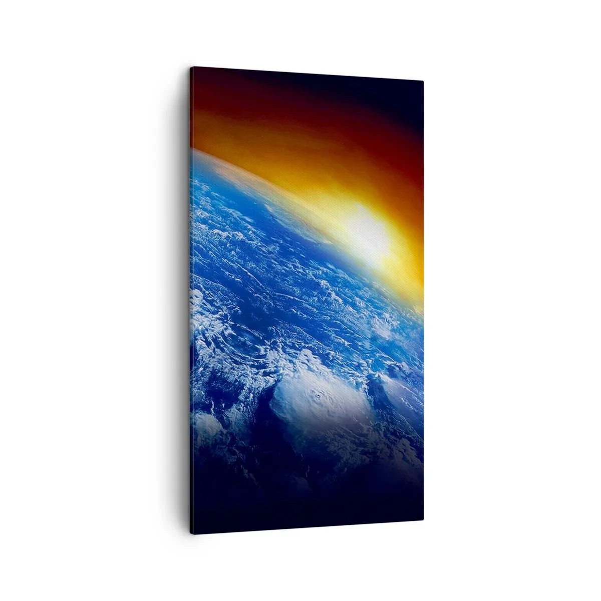 Obraz na płótnie - Wschód słońca nad błękitną planetą - 45x80 cm