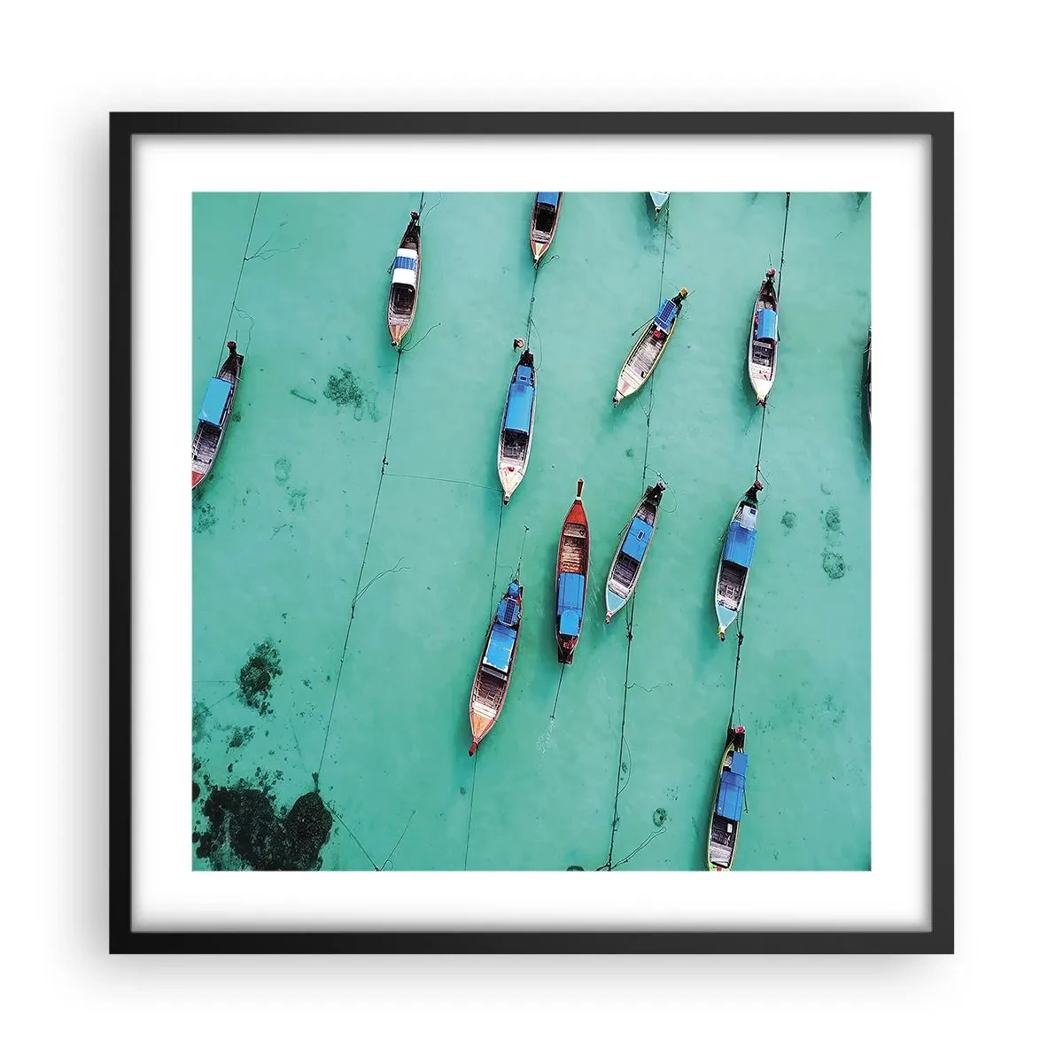 Plakat w czarnej ramie - W radosnym oczekiwaniu - 50x50 cm