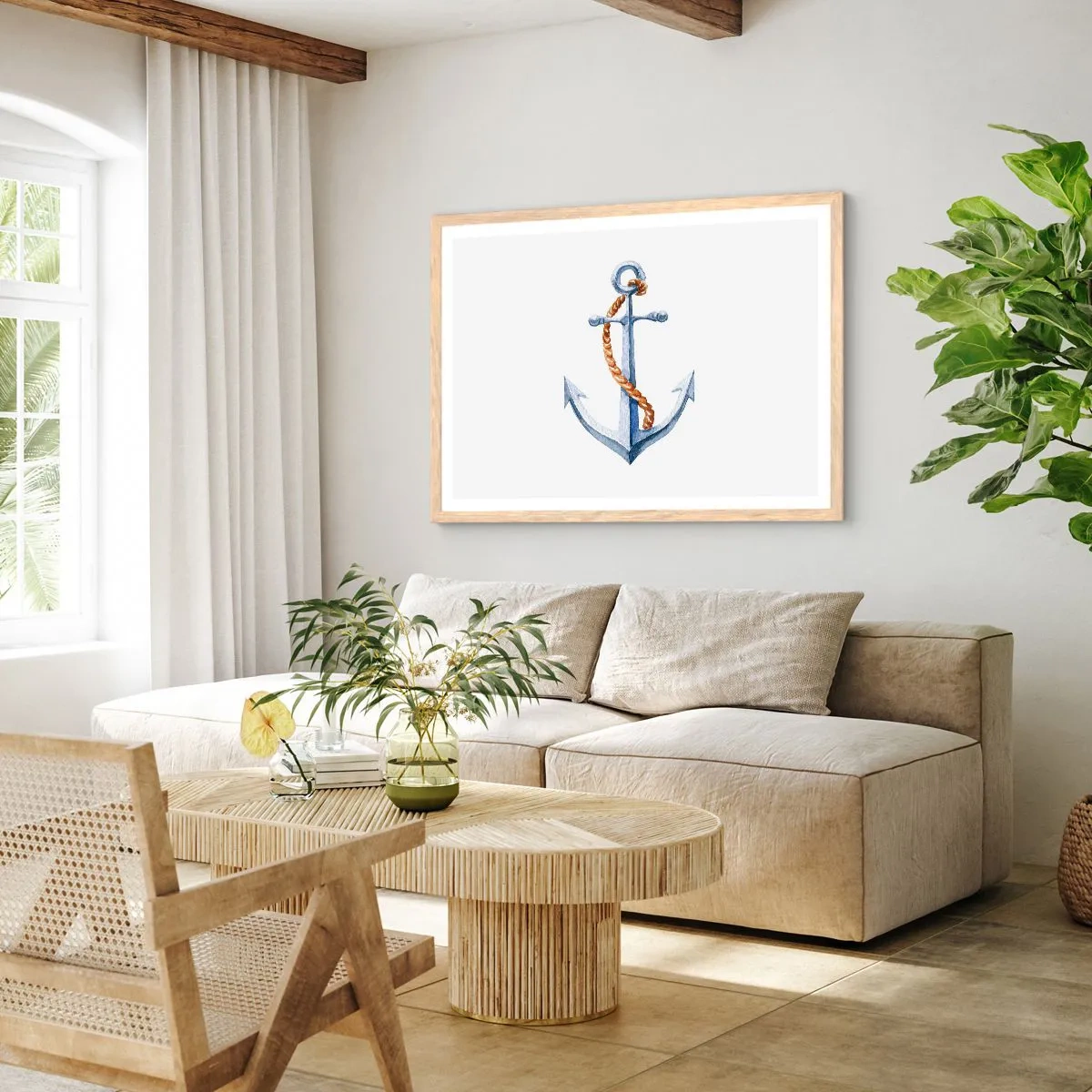 Plakat w ramie jasny dąb - Ahoj przygodo! - 91x61 cm