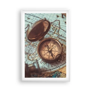 Plakat w białej ramie - Dla poszukiwacza przygód - 61x91 cm