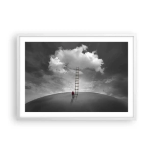 Plakat w białej ramie - Wszystko możliwe - 70x50 cm