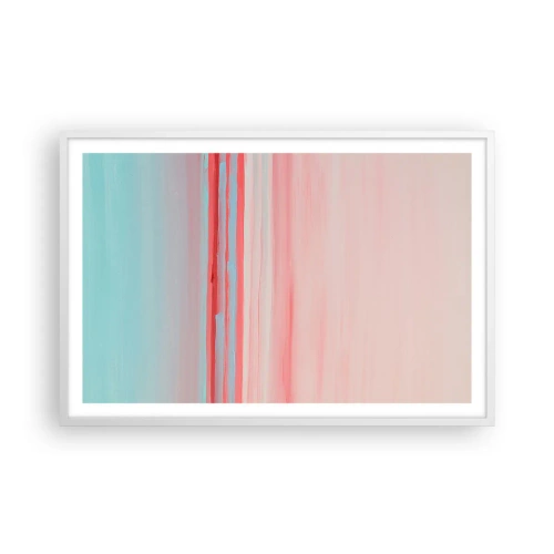 Plakat w białej ramie - Abstrakcja o świcie - 91x61 cm