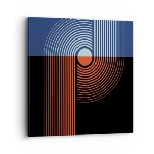 Obraz na płótnie - W geometrycznym uścisku - 40x40 cm